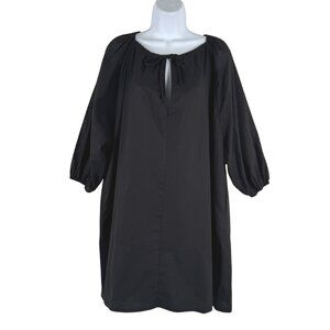 DISSH Black Mini Dress with Balloon Sleeves